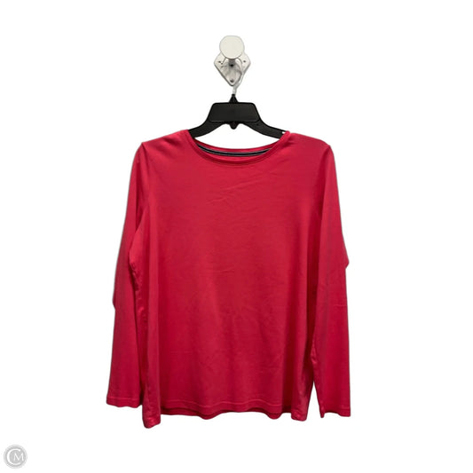 Top Long Sleeve By Talbots In Pink, Size: 1x
