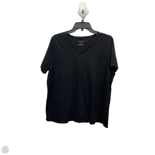 Top Short Sleeve By Talbots In Black, Size: 1x
