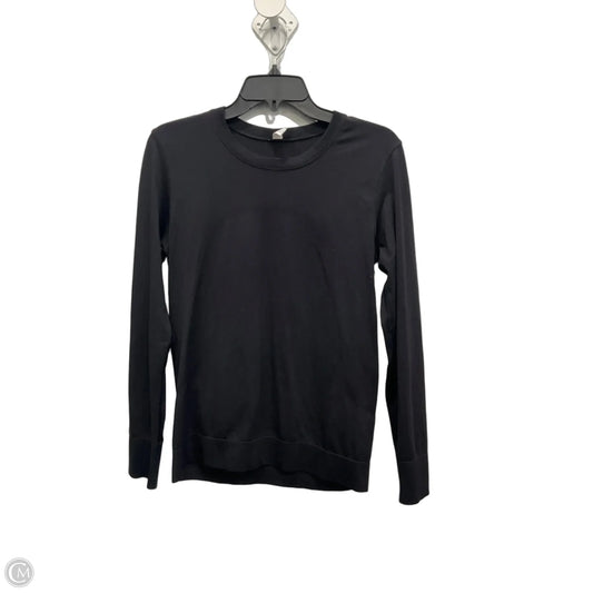 Athletic Top Long Sleeve Collar By Lulu In Black, Size: 6