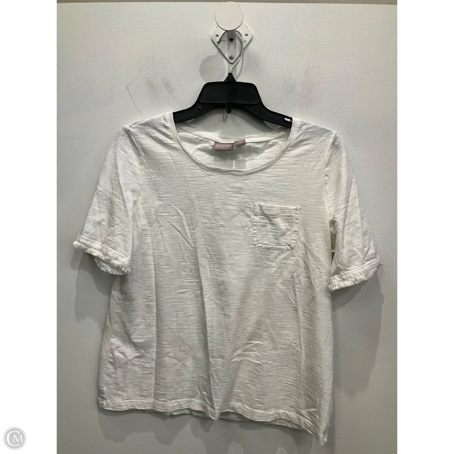 Top Short Sleeve By Chicos In White, Size: S