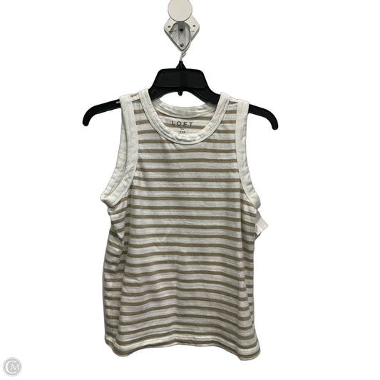 Top Sleeveless By Loft In Brown & Cream, Size: Xs