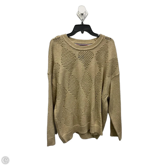 Top Long Sleeve By Tommy Hilfiger In Tan, Size: 2x