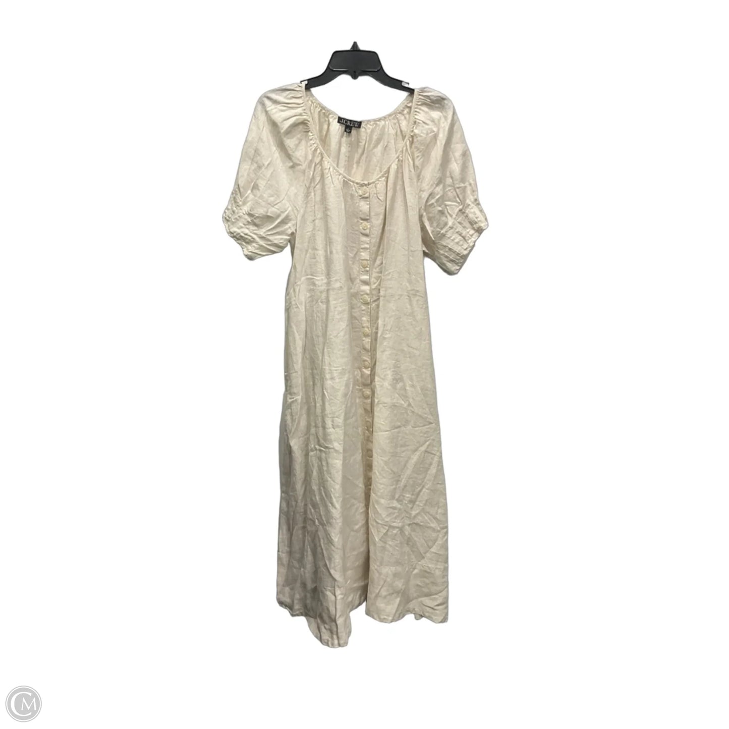 Dress Casual Midi By J. Crew In Cream, Size: L