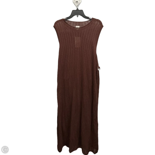 Dress Casual Maxi By A New Day In Brown, Size: 3x