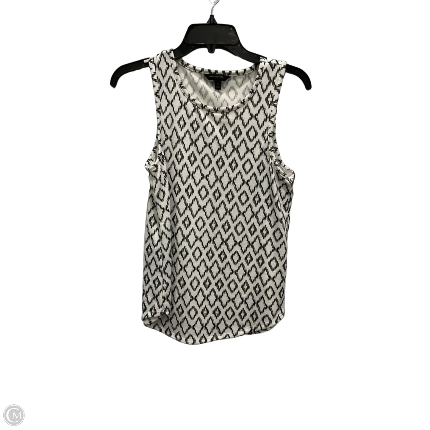 Top Sleeveless By Banana Republic In Black & White, Size: S