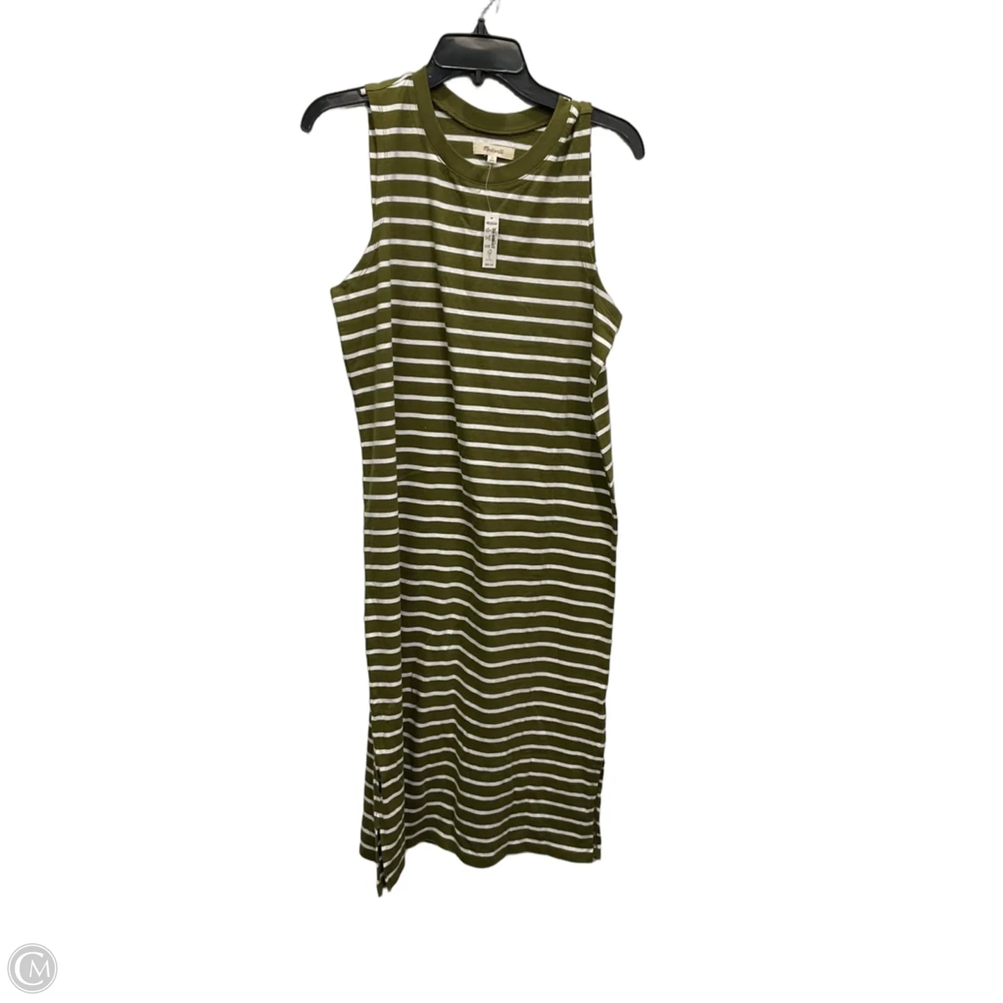 Dress Casual Maxi By Madewell In Green & White, Size: M