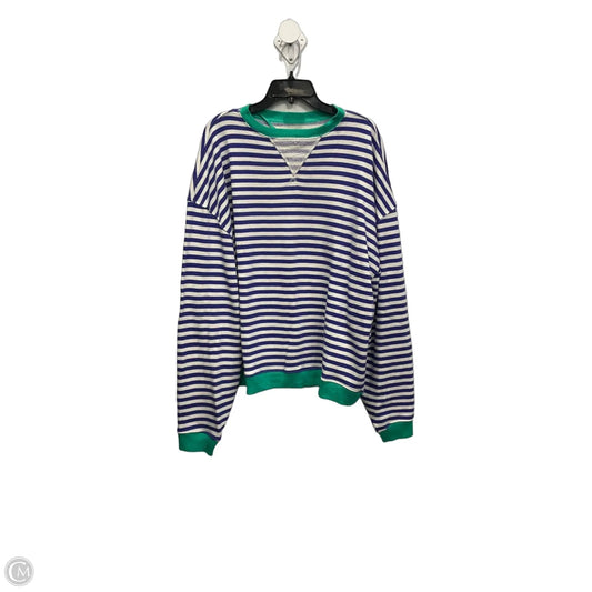 Top Long Sleeve By We The Free In Blue & White, Size: S