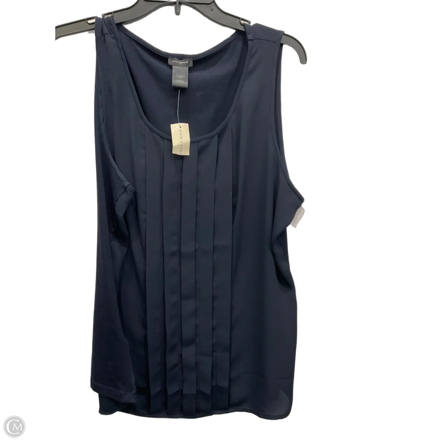 Top Sleeveless By Ann Taylor In Navy, Size: L