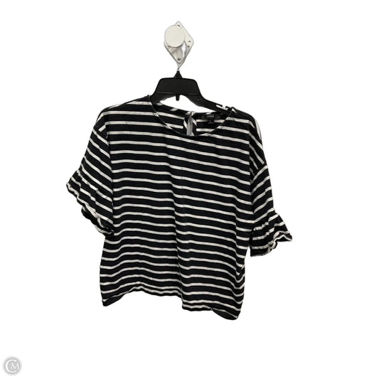 Top Short Sleeve By J. Crew In Striped Pattern, Size: L