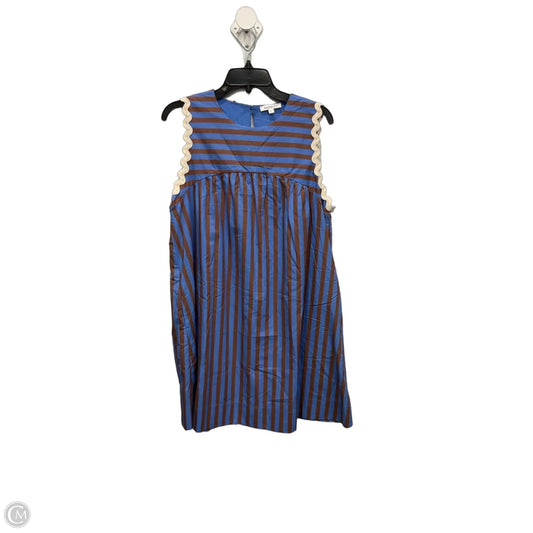 Dress Casual Short By Wishlist In Blue & Brown, Size: L