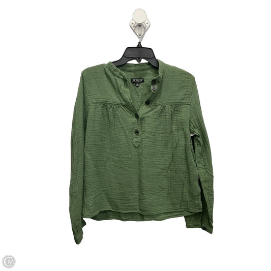 Top Long Sleeve By J. Crew In Green, Size: M