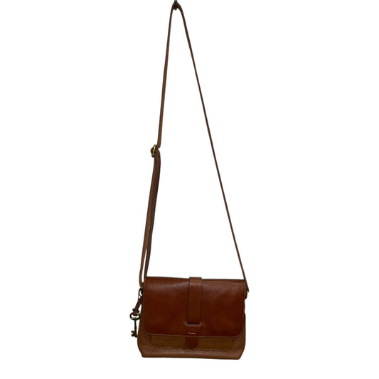 Crossbody Leather By Fossil, Size: Small