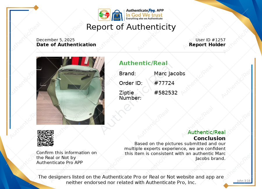 Handbag Luxury Designer By Marc Jacobs, Size: Medium